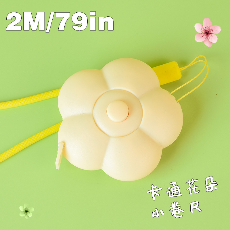 Medir Sanwei altura especial cinta métrica petal mini portátil retráctil automático regla de cuero suave pequeña regla image 10