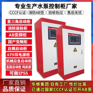 IP55 mechanical emergency dual power frequency conversion inspection cabinet package acceptance fire pump control cabinet fire hydrant spray pump