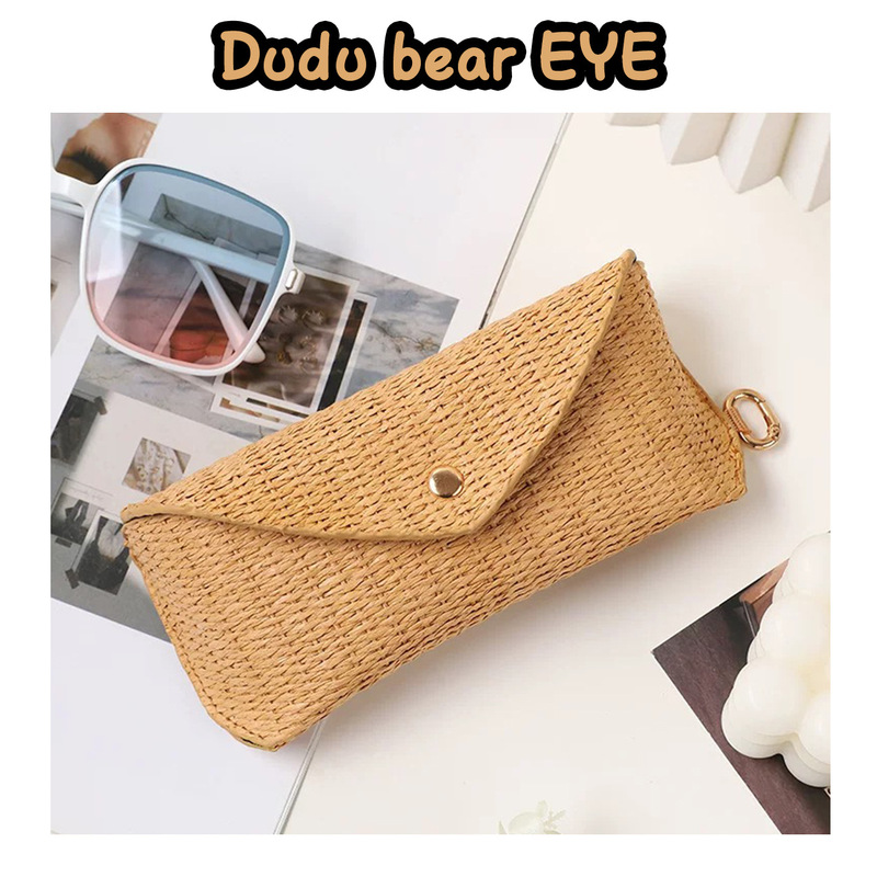 Personalized Woven Glasses Storage Bag, Simple and Versatile, Thickened Leather Glasses Case, Portable Sunglasses Storage Box