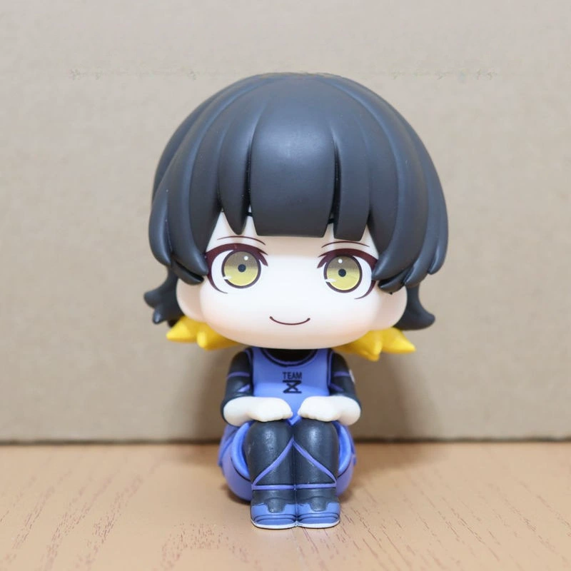 Sitting anime chibi figure, collectible character figures, multiple characters and versions