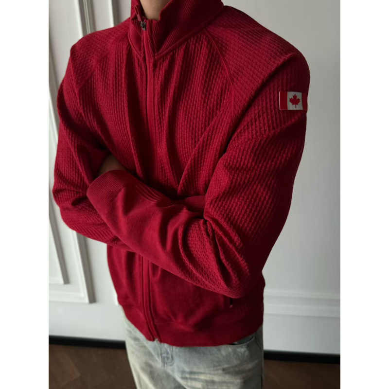 Dy Same Style Stand Collar Zip-Up Jacket Canada Limited Edition Seamless Jacquard Outerwear Fitness Sweatshirt Stretchy Jacket Trendy