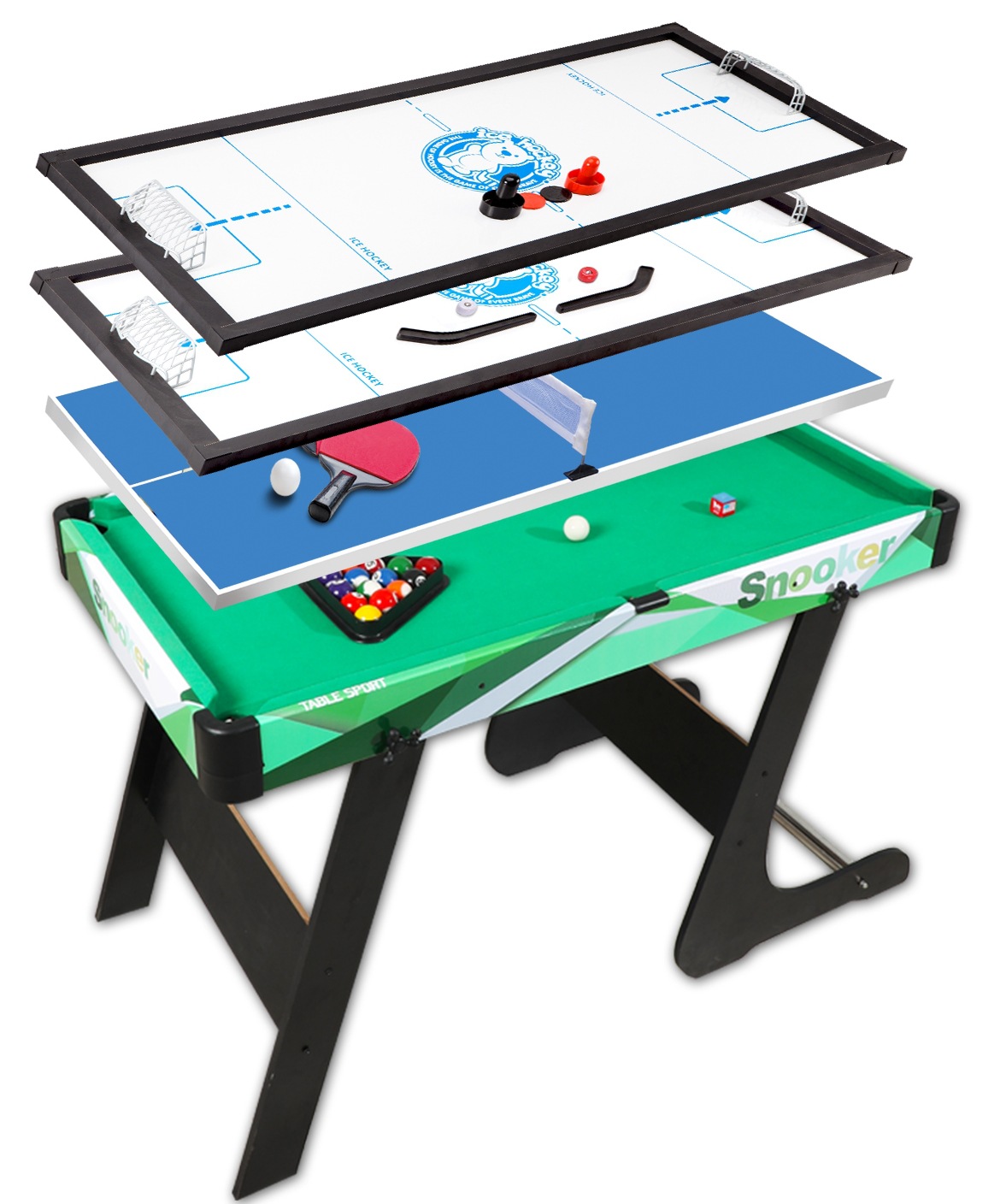 Mesa de billar multifuncional 3 - en - 1 4 - en - 1 fútbol hockey sobre hielo mesa de tenis de mesa juguetes para niños