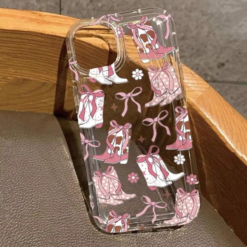 Ribbon Bow Iphone16Plus Mobile Phone Case 15Promax Apple 14Pro Fashion 13 Transparent 12/11