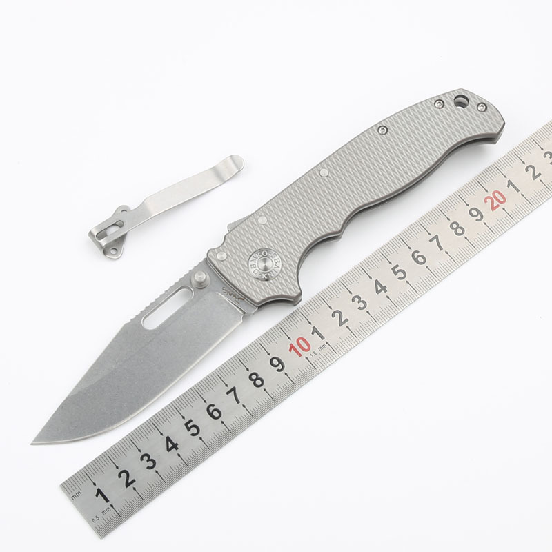 AD20 钛合金折叠刀高硬度户外s35vn荒野求生锋利便携EDC口袋刀具