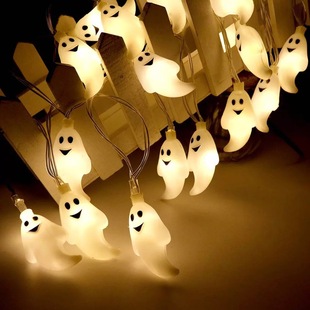 Cross-Border Halloween Decoration Scene Setup Glowing Hanging Ornaments Ghost Eyeball String Lights Hotel Haunted House Ghost Eye Led Lights
