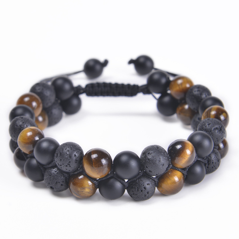 Fashion Color Block natural stone Beaded Bracelets 1 Piece
