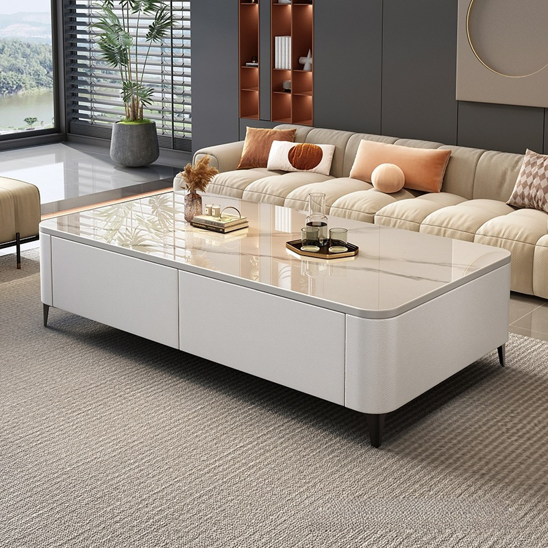 Slate Coffee Table Living Room Home 2025 New Small Apartment Accessible Luxury Modern Simple Floor-Standing Tv Cabinet Combination