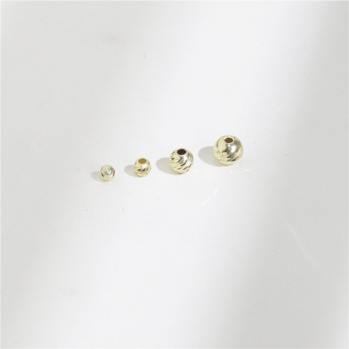 S925 sterling silver flower beads DIY production of pearl bracelet necklace watermelon beads loose beads spacer beads accessories jewelry materials