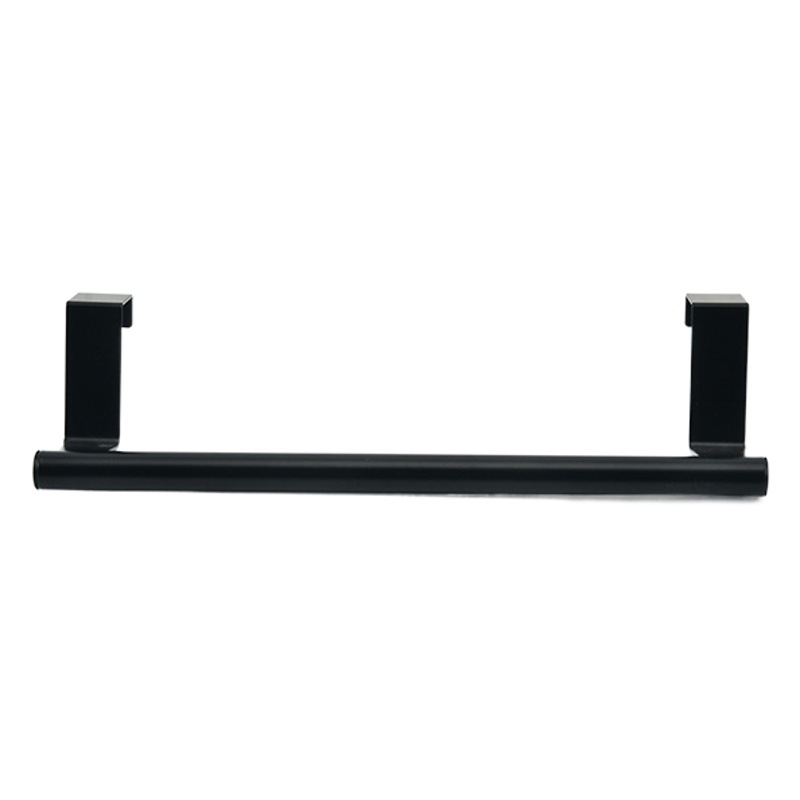 Manufacturer Stainless Steel Single Pole Telescopic Towel Rack Kitchen Bathroom Punch-Free Towel Hanging Rod Cabinet Door Back Hanging Rack
