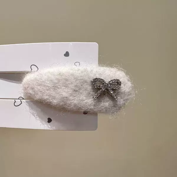 With bow, white