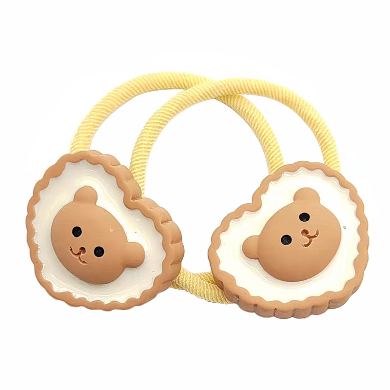 Cuerda de pelo para niños banda de pelo Super Cute Cartoon All-Match Chica gargantilla banda de pelo cuerda de pelo nuevo color caramelo lindo de dibujos animados