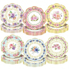 Z 60312 Watercolor Flower Party Disposable Tableware ˮ�ʻ�