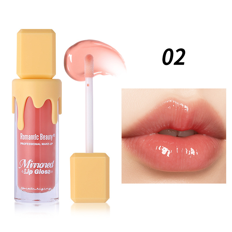 Esmalte labial espejo transfronterizo es fácil de colorear, esmalte labial de agua, esmalte labial líquido, esmalte labial de color perlado, mujer