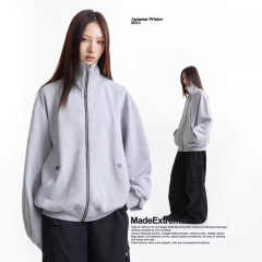 MADEEXTREME 380g液体綿立襟カジュアルCleanfitシルエットアメリカ復古スウェットコート男