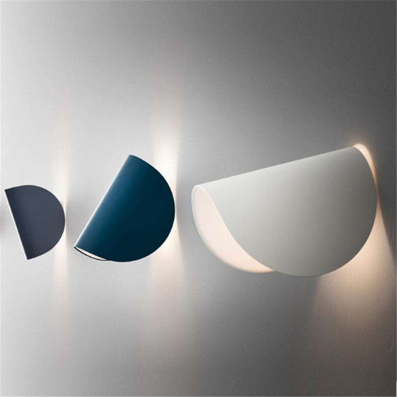 Modern Minimalist Art Wall Lamp Rotating Nordic Creative Living Room Bedroom Bedside Lamp Exhibition Hall Aisle Background Wall Lamp