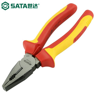Sata Tool 70332 Insulated Wire Pliers Electrician Pliers Vde1000V Voltage-Resistant Vise 7inch