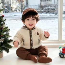 2026新年男宝宝拜年服套装周岁礼服婴儿喜庆新年装儿童加厚保暖套