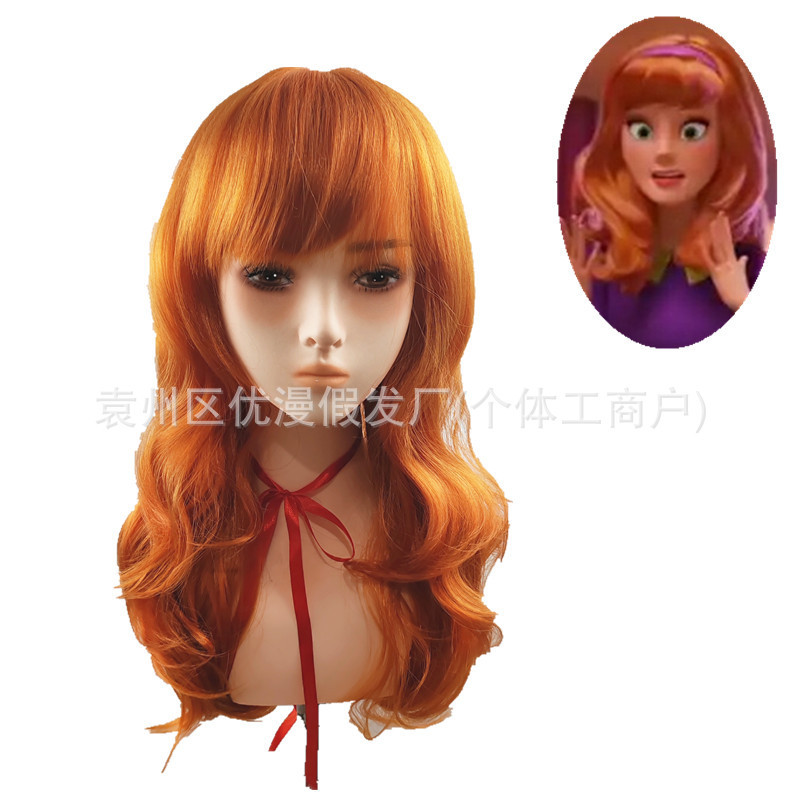 New Product Scoobydoo Velma Wig Orange Long Curly Hair Scoobydoo Daphne New Product Scoobydoo Velma Wig Orange Long Curly Hair Scoobydoo Daphne