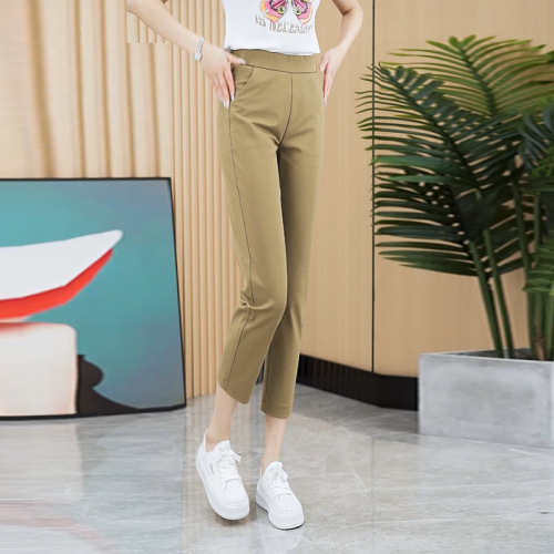 Summer 8/8 Pencil Skirt Women 9/9 Sports Casual Skirt Thin Elastic Smoked Pipe Pants with Elastic Waist Women's Skirt High Waist Slimming Women