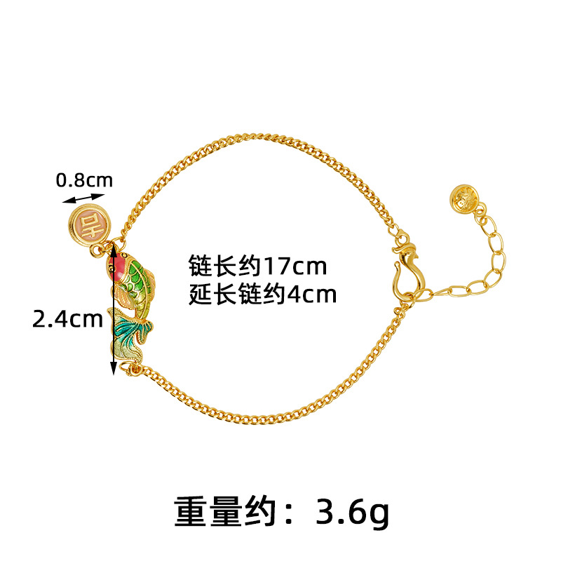 Nuevos productos de pulseras de oro de arena de Vietnam, maras redondas de maras de maras, cuerdas de carpa koi azul, joyas de alta calidad al por mayor.