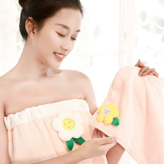 Корковая/ Coral hair towel for home use, set, 2022, increased thickness, for beauty salons, wholesale