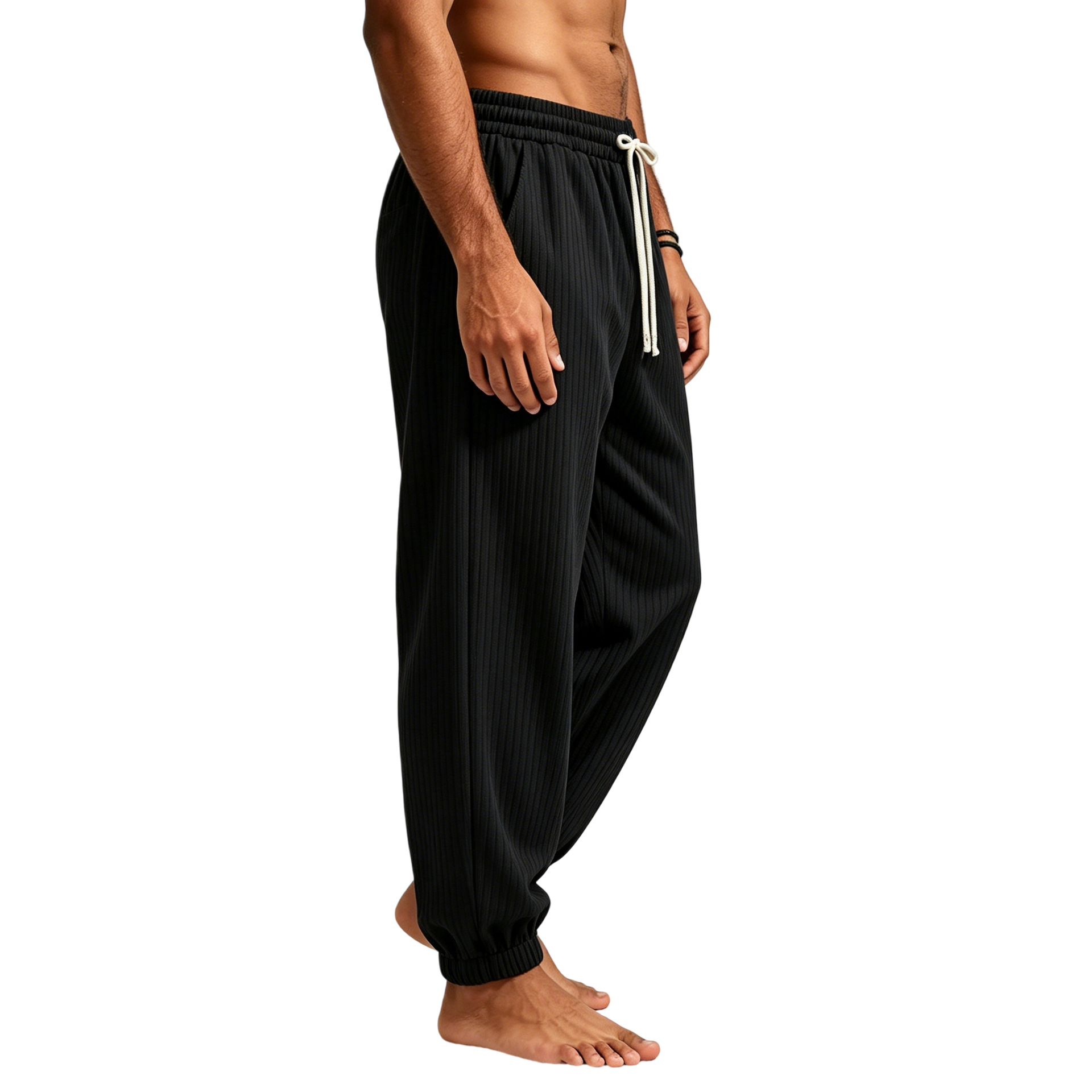 Men's Jogger Sweatpants Loose Fit Drawstring Athletic Trousers_voghion.com