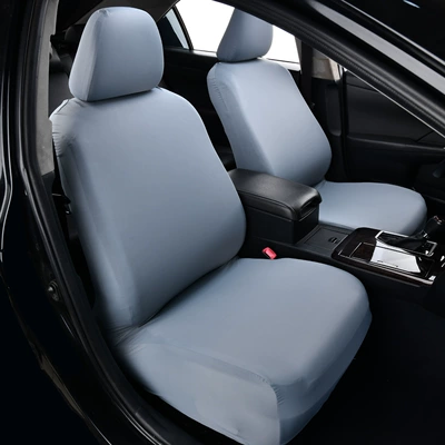 Full-cover elastic car seat covers with headrest and seat cushion, universal cool-touch ice silk main and passenger seat protection covers (Universal seat cover) - cooling-blue-grey-front-row-a-type-seat-cover-1-piece-universal-one-size-fits-all