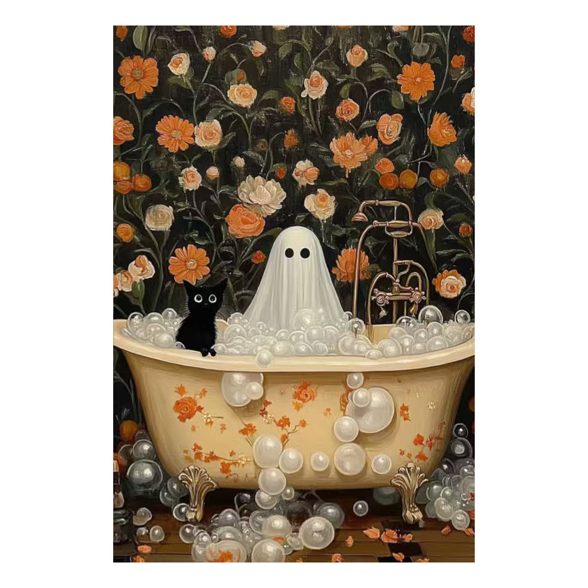 Mona Lisa Real bañera de bordado cruzado fantasma nuevo estilo europeo dibujos animados divertidos dibujos animados lindos dibujos decorativos bordados a mano image 5