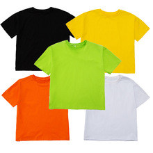 儿童宽松嘻哈街舞短袖t恤少儿舞蹈培训班表演爵士舞服装 定制logo