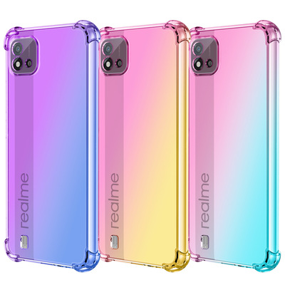 oppoA94手机壳A54适用Realme C25手机壳C21 Realme8渐变色A74防摔