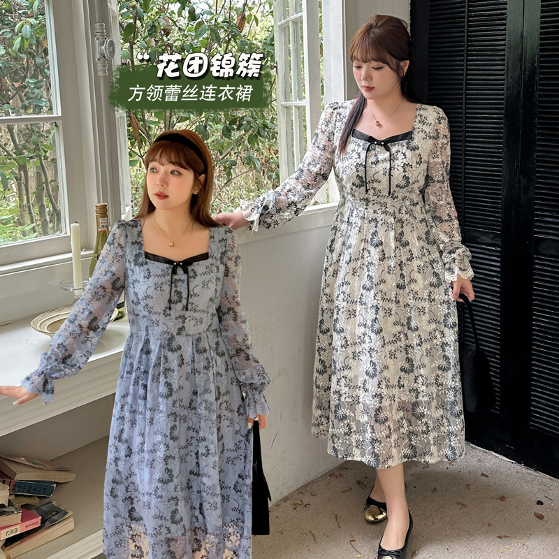  春  XL-4XL 大きいサイズ ワンピース