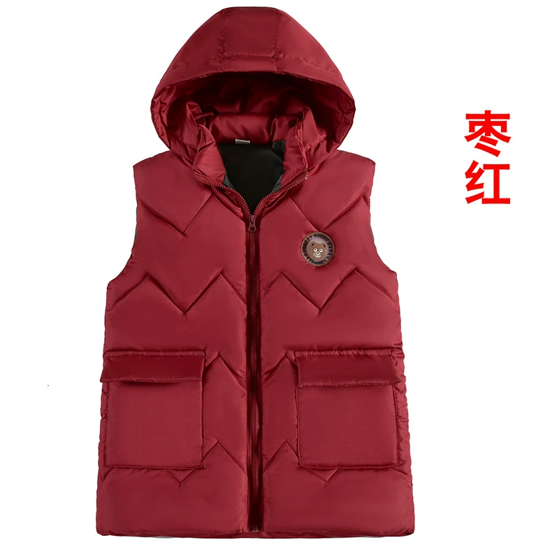 Vest for boys with down, children's tank top, hoody