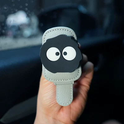 In-Car Driver's Sunglasses Holder — Car Glasses Clip/Bill Clip - gray-sunglasses-clip-coal-ball-fight