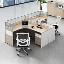 办公办公室桌椅屏风6位四人组合4员工人位办公桌工作职员桌/卡位
