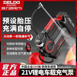 Delixi Air Pump Portable Car Air Pump Car Tire Outdoor Car Air Pump High Pressure Inflatable Pump