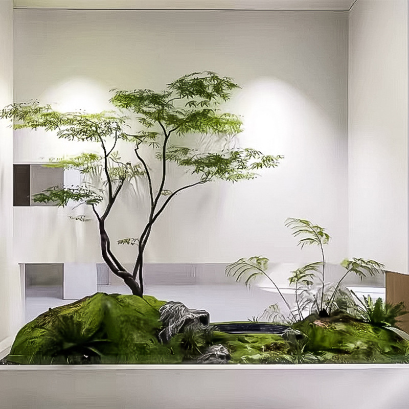 精品仿真枫叶树马醉木室内假树绿植造景装饰大型榕树简约橱窗植物|undefined