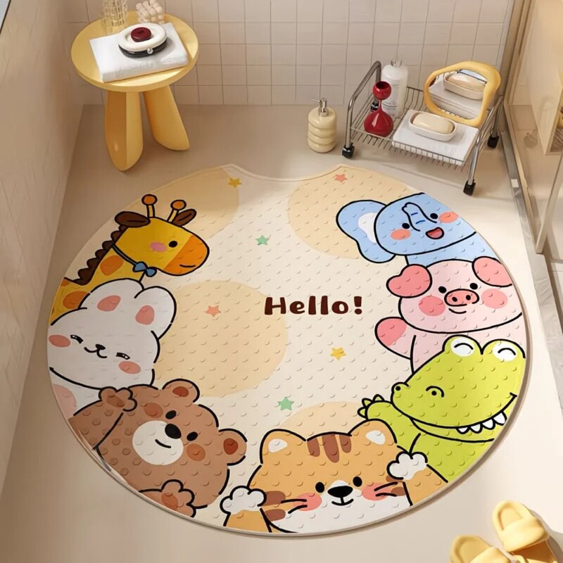 Bathroom Floor Mat, Bathtub Anti-Slip Mat, Shower Room Bath Mat, Kidsren's Anti-Fall Foot Mat, Household Cartoon Suction Cup Mat Bathroom Floor Mat, Bathtub Anti-Slip Mat, Shower Room Bath Mat, Kidsren's Anti-Fall Foot Mat, Household Cartoon Suction Cup Mat