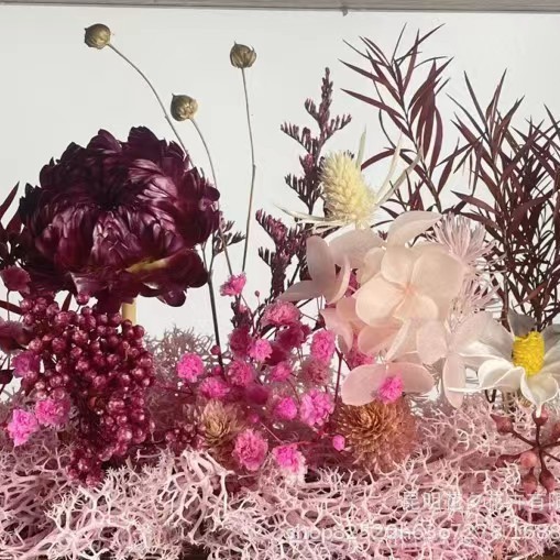 Festival bricolaje hecho a mano material de flor eterna planta flor seca florero flotante aromaterapia flor seca abanico de material paquete al por mayor