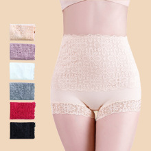 厂家直销高腰蕾丝内裤女性感透气薄面纯棉档 收腹女蕾丝安全裤