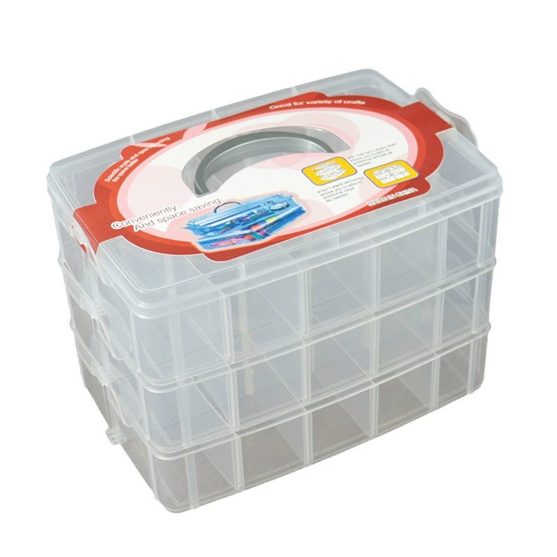 Transparent storage system, plastic storage box, handheld small accessory, earrings, ring