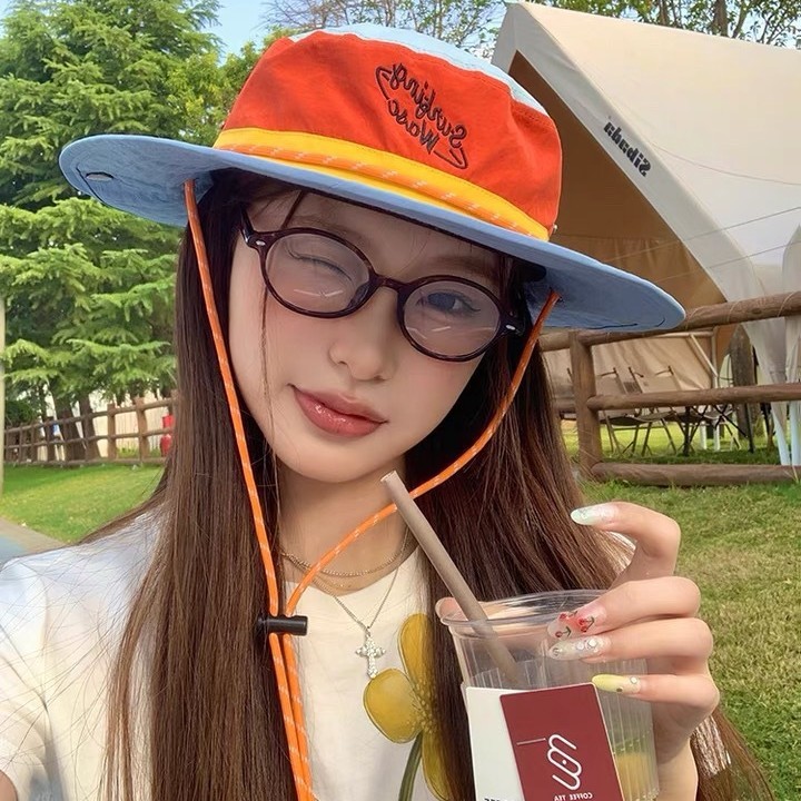 帽子 レディース 和風 レトロ カラーブロック フィッシャーマンハット パッチワーク 夏 アウトドア ウエスタン ドーパミン トレンド 外国貿易 クロスボーダー Amazon|undefined