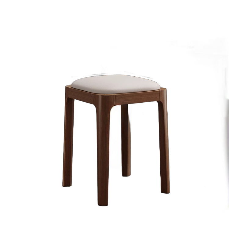 Sillas de comedor de madera maciza, sillas para el hogar, mesas y sillas de comedor, comedor de lujo ligero chino, mesa de té de la sala de estar, taburetes blandos que se pueden apilar para la cena