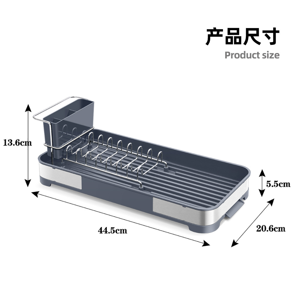 Estante de almacenamiento de cocina multifuncional de doble capa plegable y estirable para el hogar transfronterizo