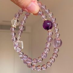 爆発的な天然ボリビア紫水晶のブレスレット