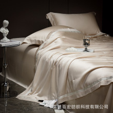 A类120支兰精天丝可水洗100%蚕丝夏凉被四件套莱赛尔纯色空调被