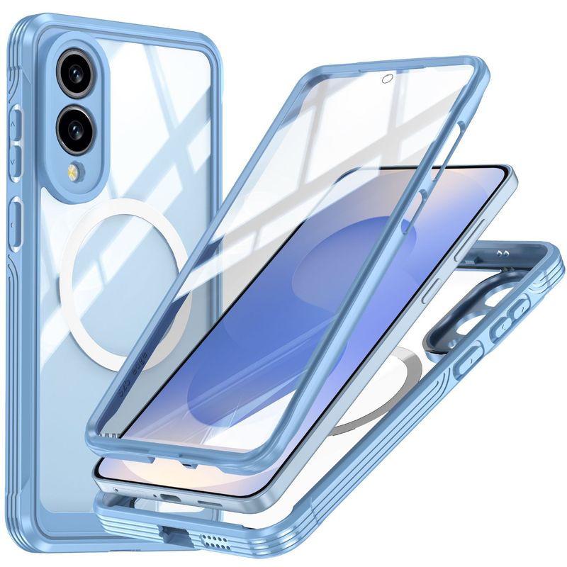 Samsung s25Edge 携帯電話保護カバー 9H ガラス指紋認識 360 オールインクルーシブ落下防止、衝撃吸収、傷防止に適しています。|undefined