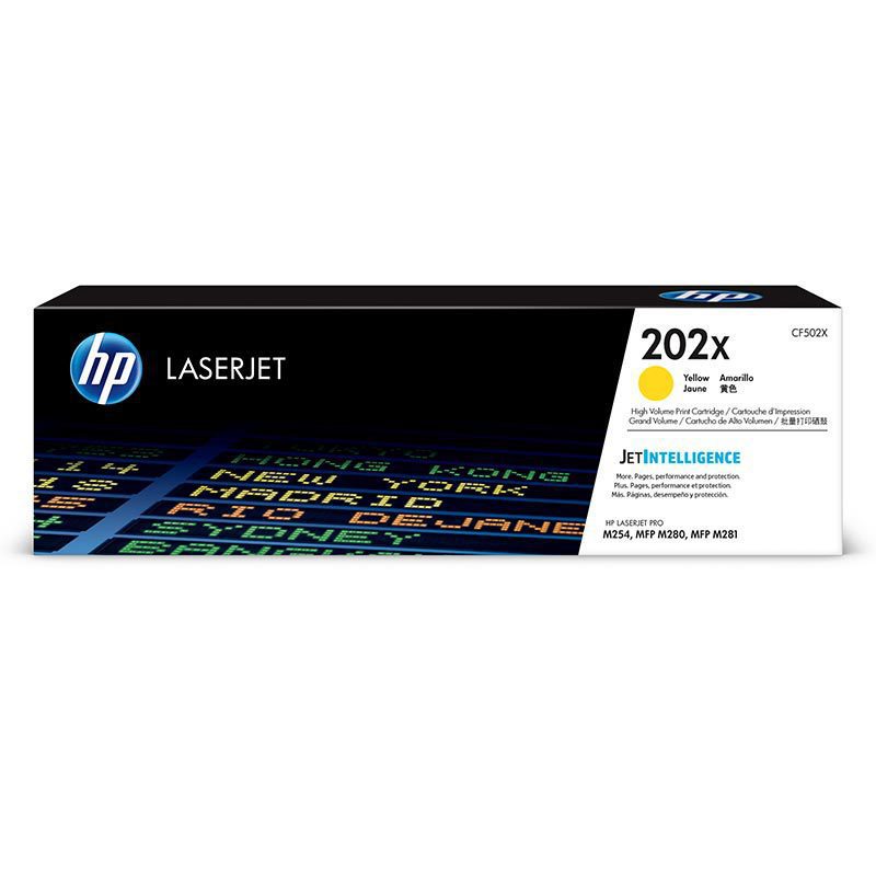HP original 202X CF500X CF501X 502X 503X cartucho de tóner m281fdw 254dw impresora