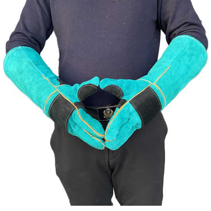 45cm宠物防咬手套双层牛皮大型犬狗狗加厚灵活安全野猫狗动物防护