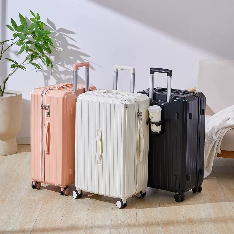 Universal capacious suitcase for traveling, material