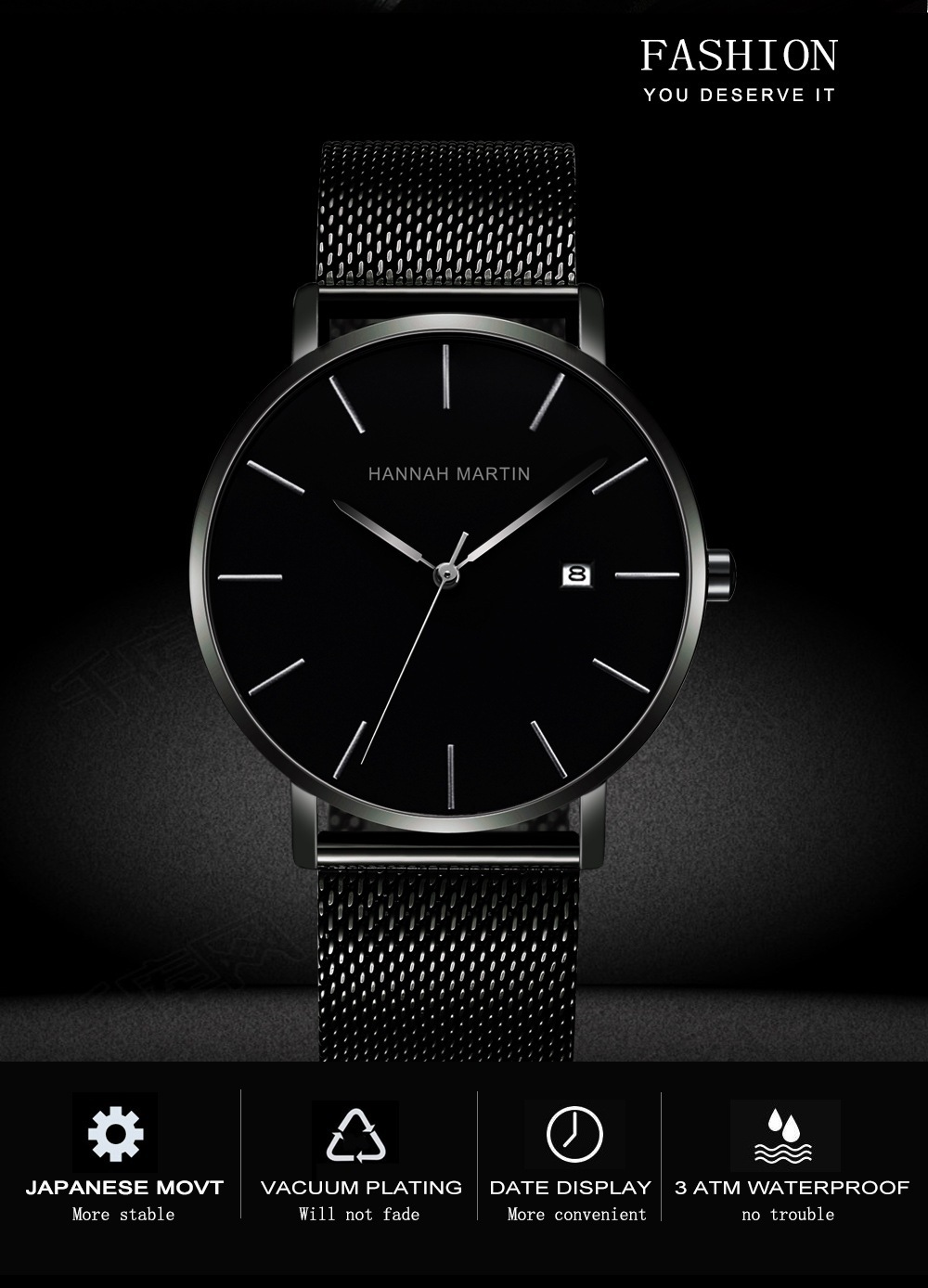 Popolare orologio da calendario classico minimalista per orologio al quarzo impermeabile da uomo per affari, tempo libero e tempo libero_voghion.com